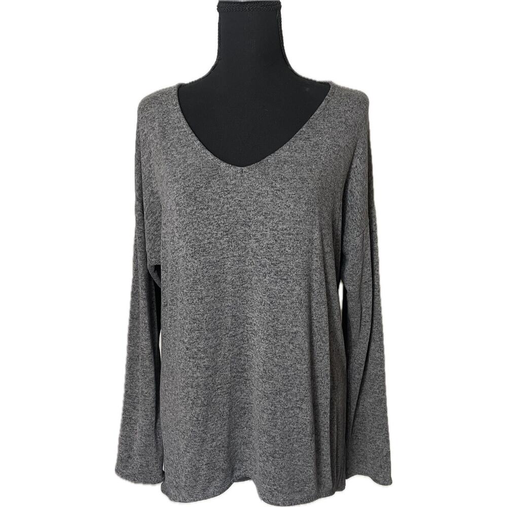 Harlowe & Graham Gray Knit Pullover Sweater Women’s Size L